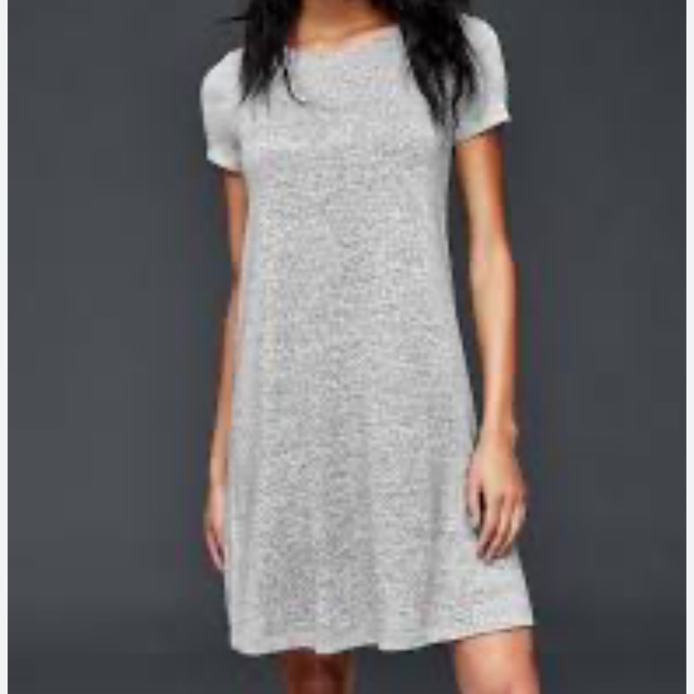 Gap Softspun Gray Small Knit A-line T-shirt Dress